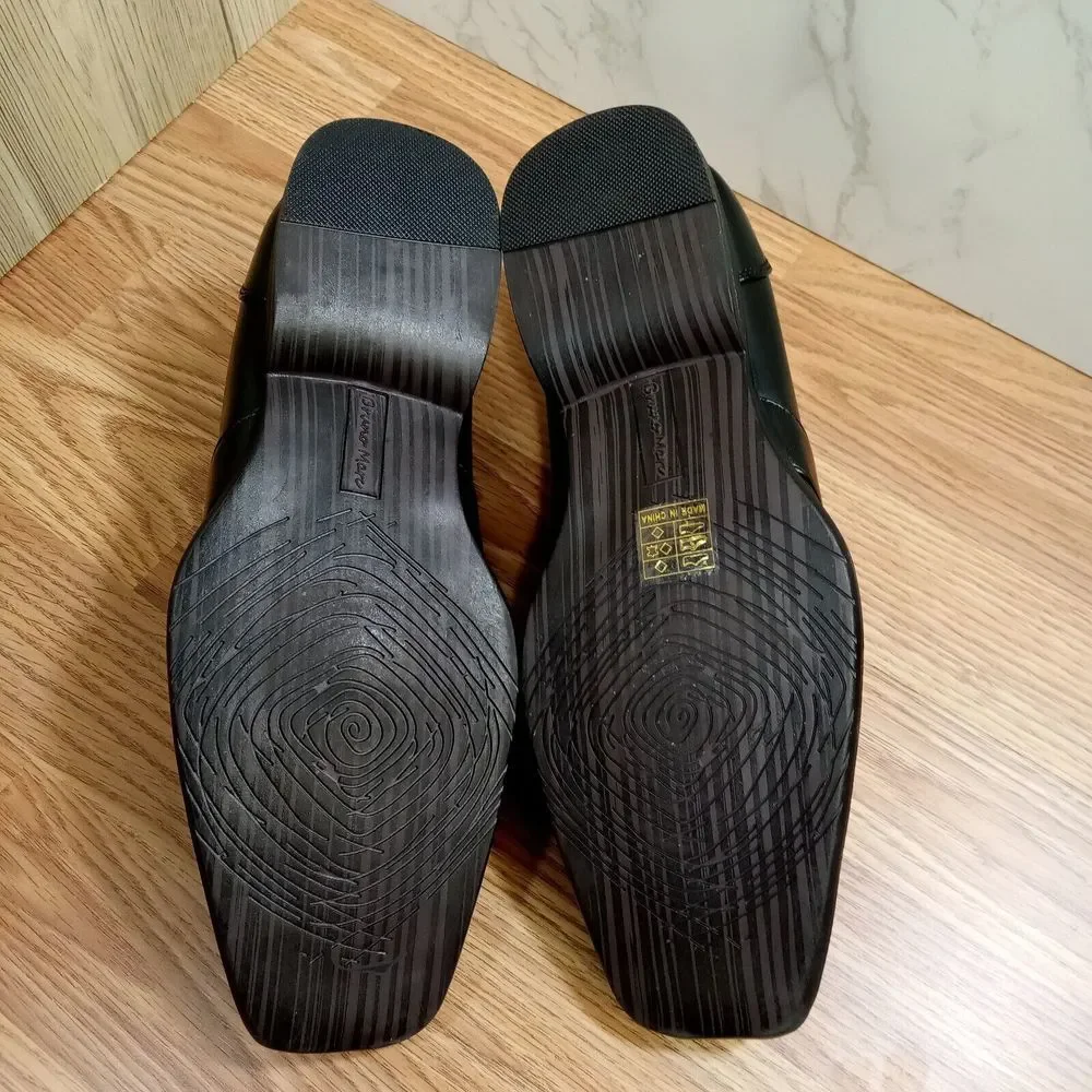 Bruno Marc Mens Sz 9‎ EU 42 Giorgio 3 Black Oxford Slip On Leather